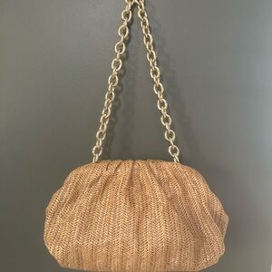 Tuckernuck Dark Raffia Slouchy Clutch